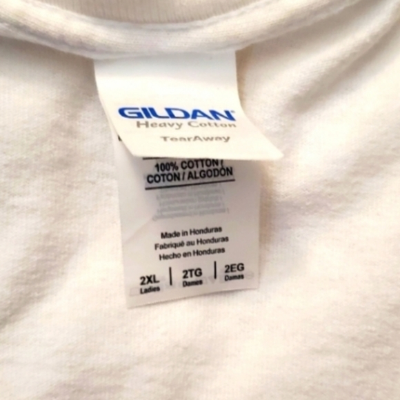 White Disney Life V-Neck Tee Plus Size 2X - Picture 6 of 6